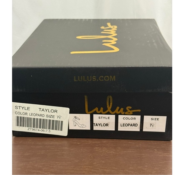 NIB Lulu's Taylor Leopard Print Heels Sz 7.5 - Picture 8 of 8
